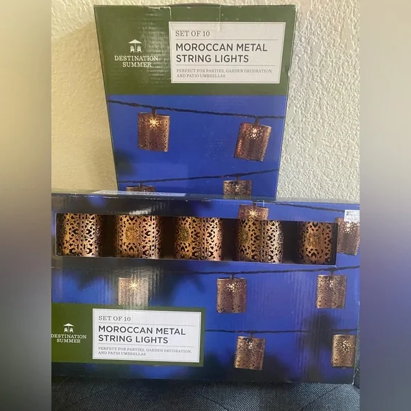 NEVER USED 💥 Moroccan Metal String Lights (Not Sold Separately) - Picture 2 of 3